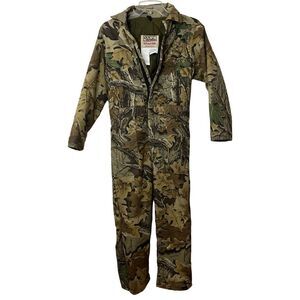 Vtg 80s NWOT NOS Walls Blizzard Pruf Camo Coveralls Snowsuit Made USA YOUTH 14